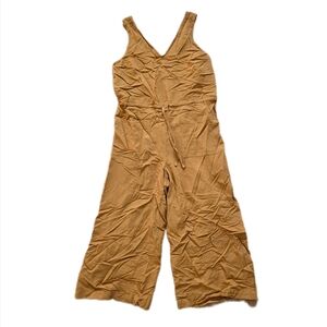 Old Navy Yellow Jumpsuit with Wide-Leg Cropped Pants